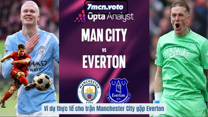 Kèo Châu Âu – Bí Kíp Chinh Phục Tỷ Lệ 1X2 Tại 7MCN 2 Ví dụ thực tế cho trận Manchester City gặp Everton