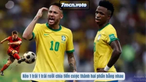 Kèo 1 trái 1 trái rưỡi chia tiền cược thành hai phần bằng nhau